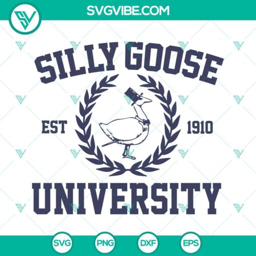 silly goose university svg png dxf eps funny gift for guys svg 7 mockup