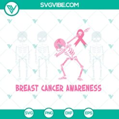 Awareness, Cancer, Halloween, SVG Files, Skeleton Breast Cancer Awareness SVG 11