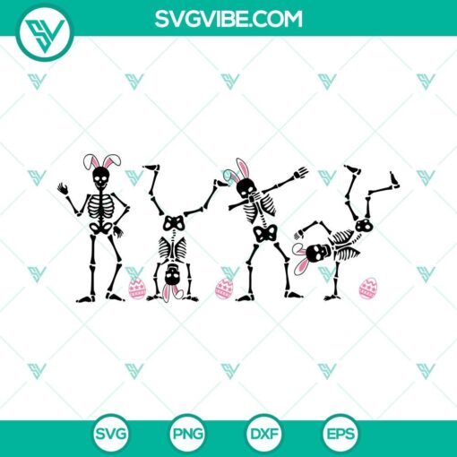 skeleton easter bunny dancing svg funny easter svg png dxf eps files for cricut 8 mockup