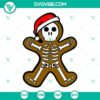Skeleton Gingerbread Santa Hat SVG and Christmas SVG images with a comical twist, perfect for holiday crafting projects.