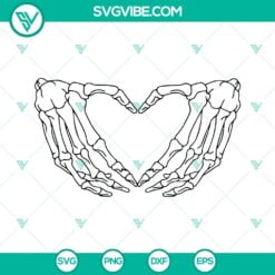 Skeleton, Valentine's Day, SVG Files, Skeleton Hand Heart SVG Download, 2