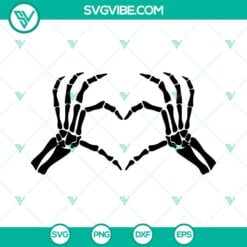 Skeleton, SVG Files, Valentine's Day, Skeleton Hands Heart SVG Image, Bones SVG 15