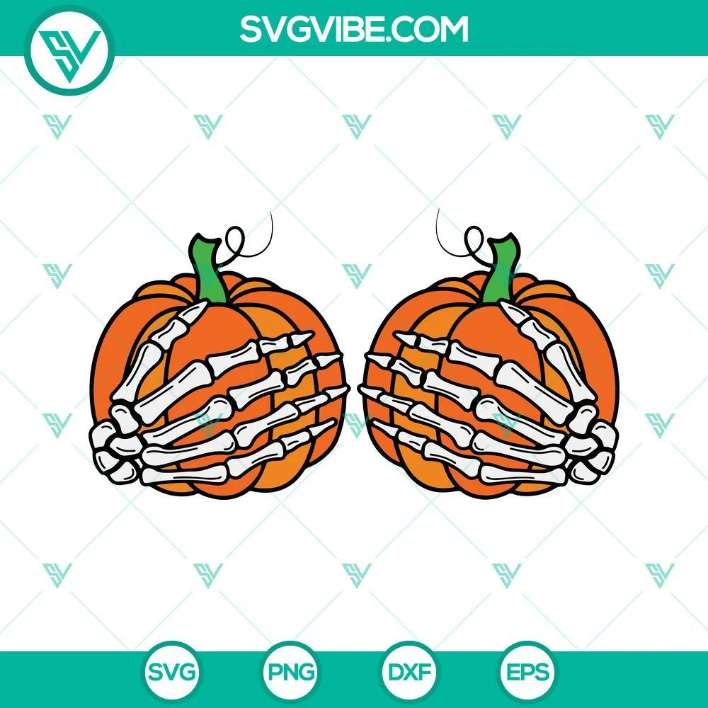 Halloween, SVG Files, Skeleton Hands Pumpkins SVG Files, Funny Pumpkin 1