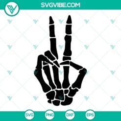 Skeleton Hands SVG File Bundle, Middle Finger SVG Download, Peace Sign SVG Images, 5