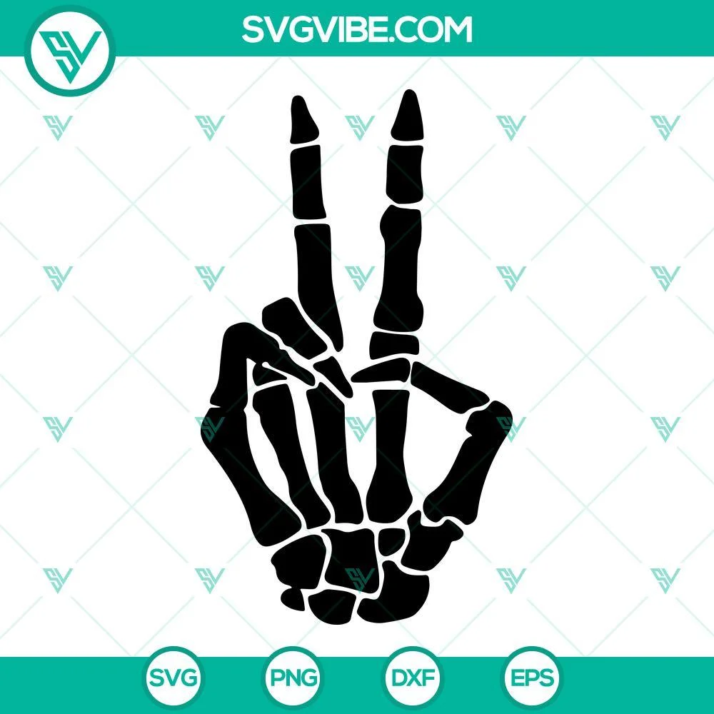 Skeleton, SVG Files, Skeleton Hands SVG File Bundle, Middle Finger SVG Download 2