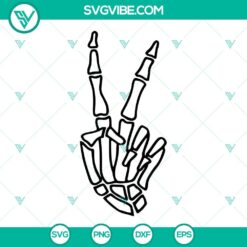 Skeleton Hands SVG File Bundle, Middle Finger SVG Download, Peace Sign SVG Images, 6