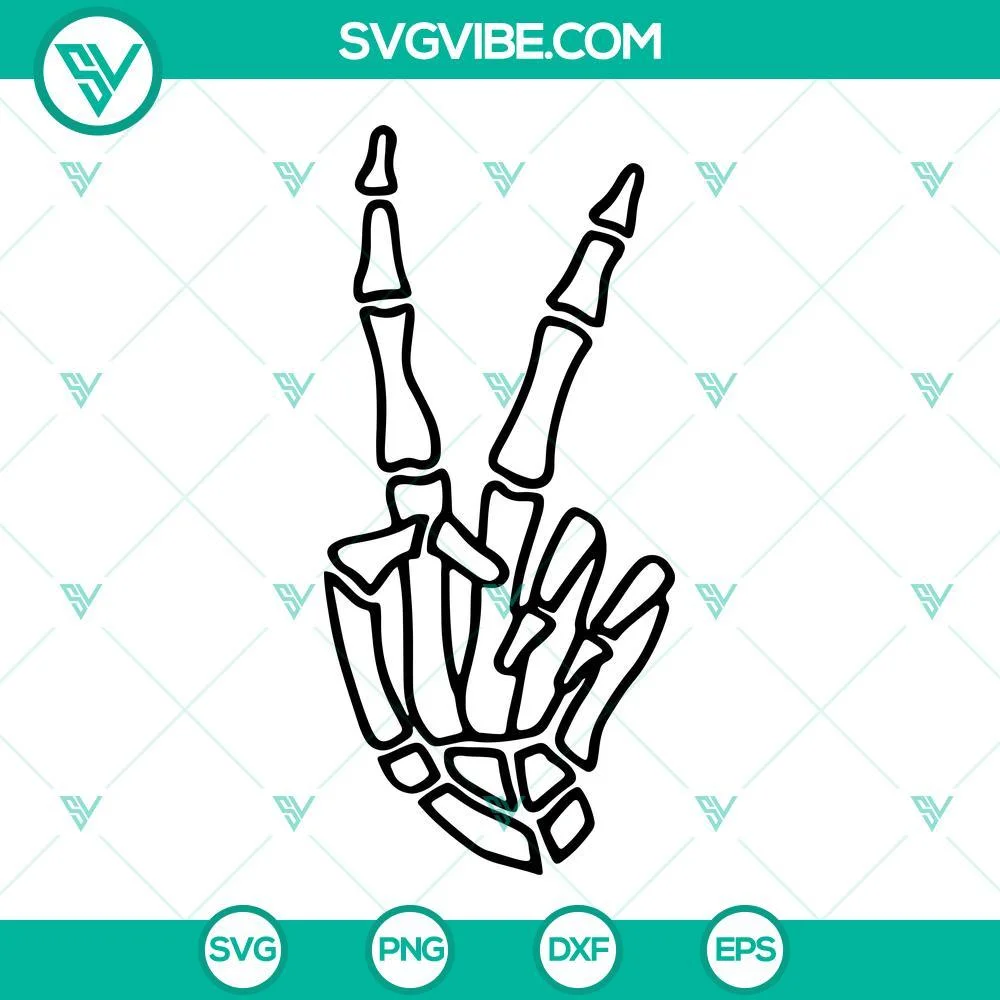 Skeleton, SVG Files, Skeleton Hands SVG File Bundle, Middle Finger SVG Download 3