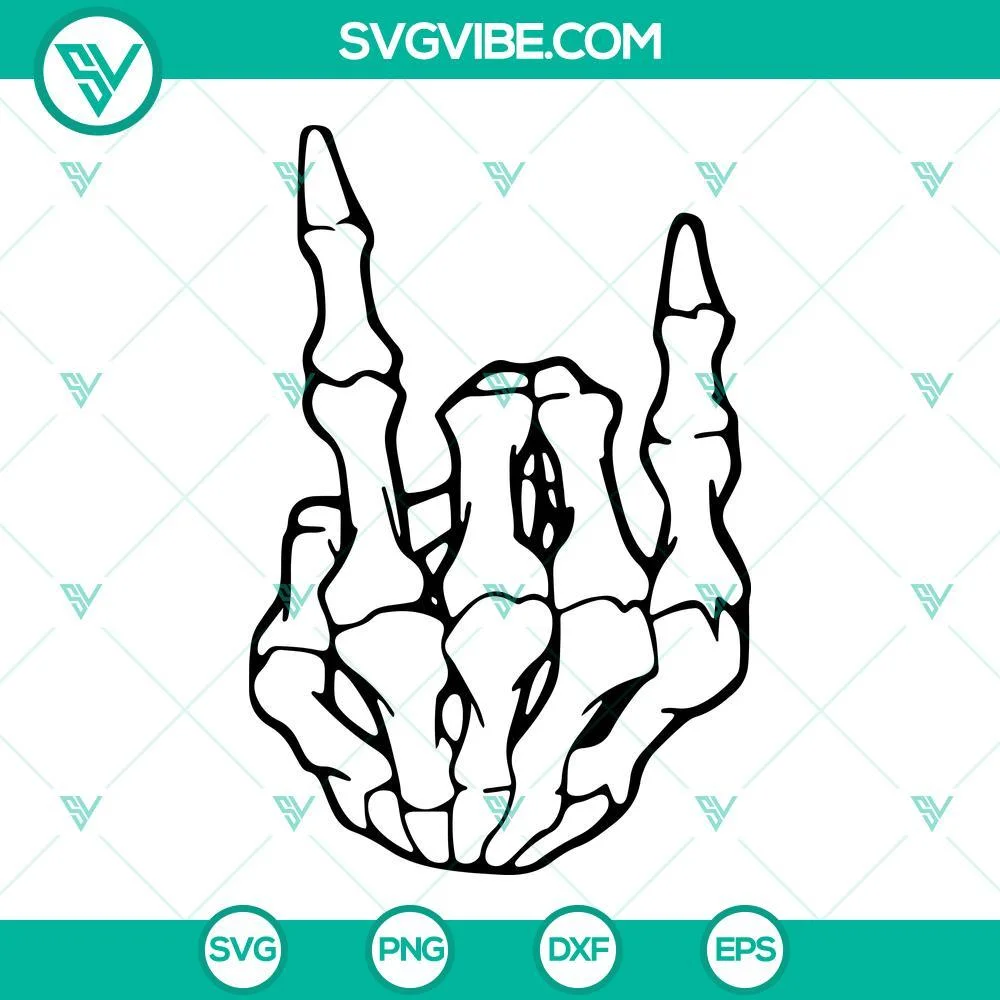 Skeleton, SVG Files, Skeleton Hands SVG File Bundle, Middle Finger SVG Download 4