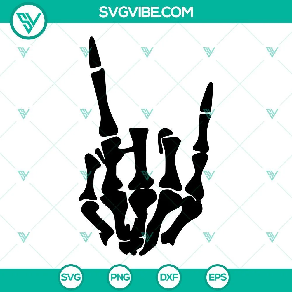 Skeleton, SVG Files, Skeleton Hands SVG File Bundle, Middle Finger SVG Download 5