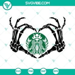 Halloween, Starbucks Cup Wrap, SVG Files, Skeleton Hearts Starbucks SVG Files, 2