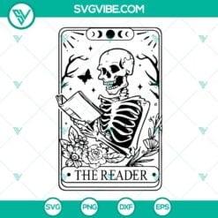 Skeleton, SVG Files, Skeleton Reading SVG Image, The Reader Tarot Card SVG 3