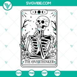 Skeleton, SVG Files, Skeleton The Overthinker Tarot SVG Download, Overthinker 2