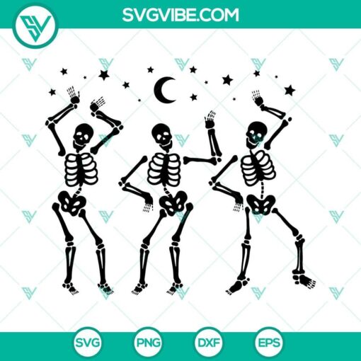 skeletons dance halloween svg dancing skeletons halloween svg png dxf eps cut files 5 mockup