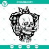 Skull smoking weed and joint SVG design for digital use. Great for cannabis-themed projects.