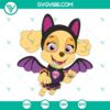 Skye Paw Patrol SVG file with Halloween theme, featuring Skye character design. Perfect for crafts, decorations, and apparel.