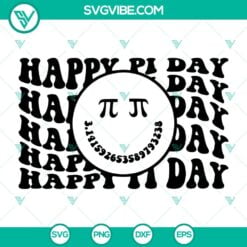 Holiday, Pi Day, SVG Files, Smile Face Happy Pi Day SVG Cricut PNG DXF EPS Cut 18