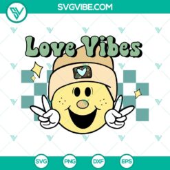 SVG Files, Valentine's Day, Smile Face Love Vibes SVG Images, Boy Valentines 6