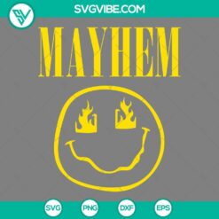 SVG Files, Trending, Smile Face May Hem SVG File, Mayhem Black Metal Band SVG 9