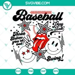 Baseball, Sports, SVG Files, Smiley Face Baseball SVG Image, Play Ball SVG 2