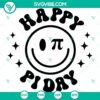 Pi Day themed smiley face SVG design for download in PNG, DXF, and EPS file formats.