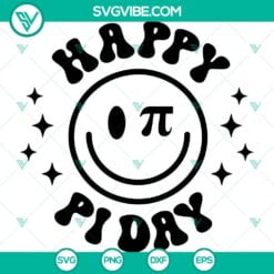 Holiday, Pi Day, SVG Files, Smiley Face Happy Pi Day SVG Image PNG DXF EPS Cut 20