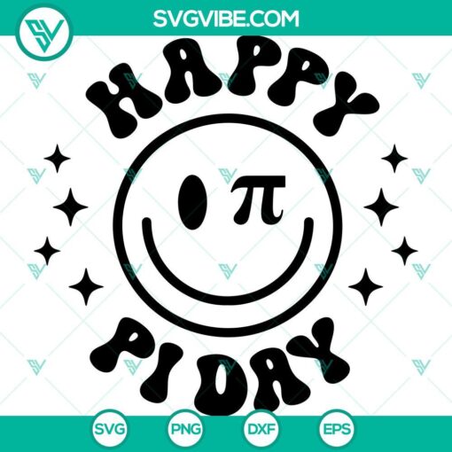 smiley face happy pi day svg png dxf eps cut files mockup