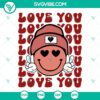 Smiley face love you SVG image for retro Valentine's Day design, featuring Valentine SVG files.