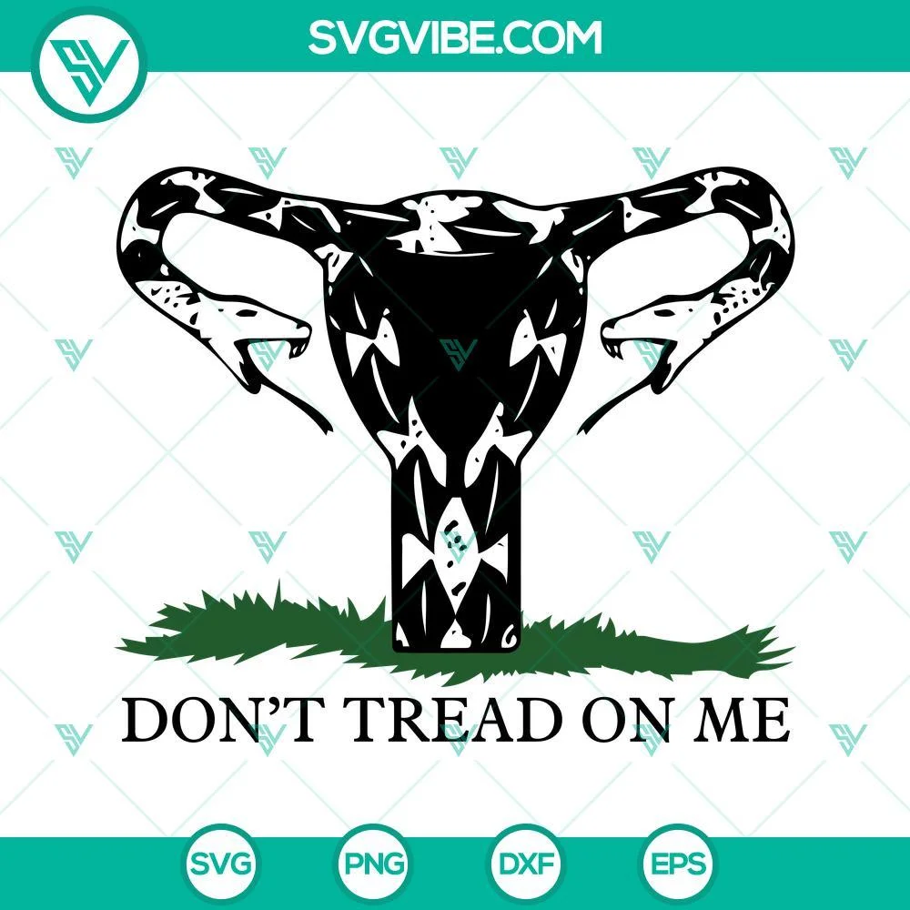 Trending, SVG Files, Snake Uterus SVG File, Don’t Tread On Me Uterus SVG 1