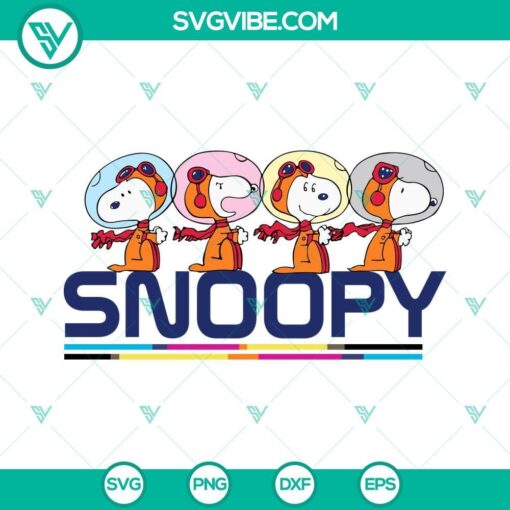 snoopy astronaut svg png dxf eps cut files 4 mockup