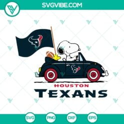 Cartoons, Football, Sports, SVG Files, Snoopy Car Houston Texans SVG Download 2