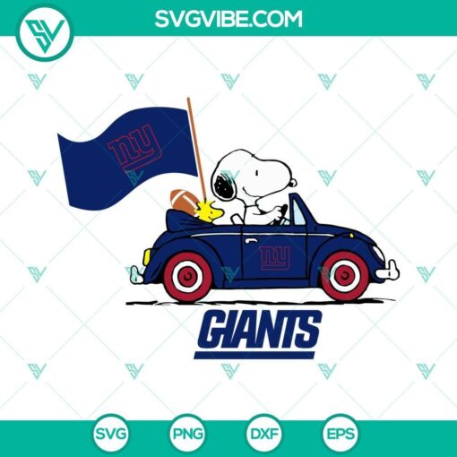 snoopy car new york giants svg png dxf eps cut files 7 mockup