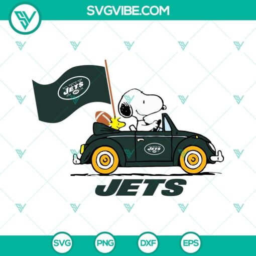 snoopy car new york jets svg png dxf eps cut files 7 mockup