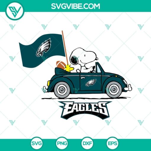 snoopy car philadelphia eagles svg png dxf eps cut files 1 mockup