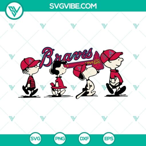 snoopy charlie brown atlanta braves svg png dxf eps cricut files 2 mockup