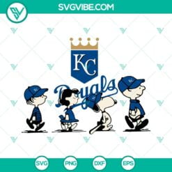 Sports, SVG Files, Snoopy Charlie Brown Kansas City Royals SVG File PNG DXF EPS 22