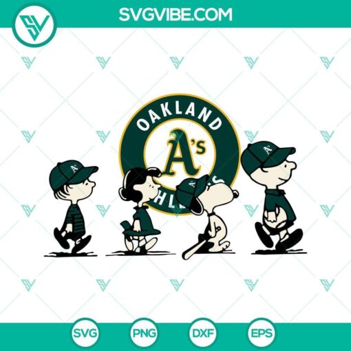 snoopy charlie brown oakland athletics svg png dxf eps cricut files 8 mockup