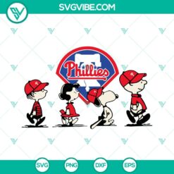 Sports, SVG Files, Snoopy Charlie Brown Philadelphia Phillies SVG Download PNG 16