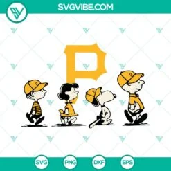 Sports, SVG Files, Snoopy Charlie Brown Pittsburgh Pirates SVG Image PNG DXF 2