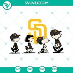 Sports, SVG Files, Snoopy Charlie Brown San Diego Padres SVG Images PNG DXF EPS 13