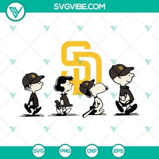 snoopy charlie brown san diego padres svg png dxf eps cricut files 7 mockup