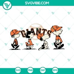 Sports, SVG Files, Snoopy Charlie Brown San Francisco Giants SVG Image PNG DXF 12