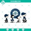 Snoopy Charlie Brown Seattle Mariners design as downloadable SVG, PNG, DXF, EPS files for Cricut crafting. Great for Seattle baseball fans!