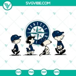 Sports, SVG Files, Snoopy Charlie Brown Seattle Mariners SVG Download PNG DXF 11