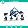 Snoopy and Charlie Brown Tampa Bay Rays SVG design for Cricut, PNG, DXF, and EPS files. Perfect for DIY crafts and projects.
