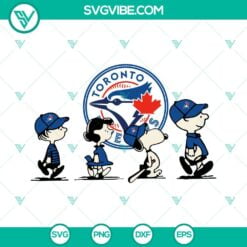 Sports, SVG Files, Snoopy Charlie Brown Toronto Blue Jays SVG Files PNG DXF EPS 2