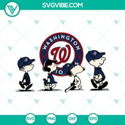 Sports, SVG Files, Snoopy Charlie Brown Washington Nationals SVG Image PNG DXF 7