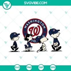 Sports, SVG Files, Snoopy Charlie Brown Washington Nationals SVG Image PNG DXF 2