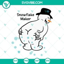 Snowflake maker SVG file with funny snowman images - discover how snowflakes are really made.