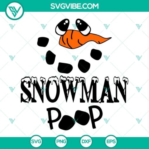 snowman poop svg funny snowman toilet paper christmas svg png dxf eps cut files 9 mockup