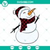 Buffalo Plaid Snowman SVG file for Christmas, downloadable in PNG, DXF, and EPS formats.